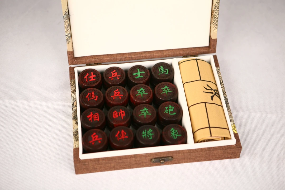 印度小叶紫檀 中国象棋4.5cm 家具文玩收藏品