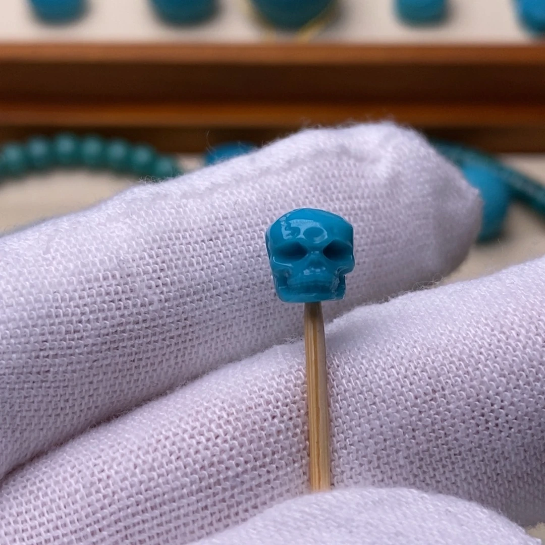 绿松石未镶嵌绿松石骷髅8