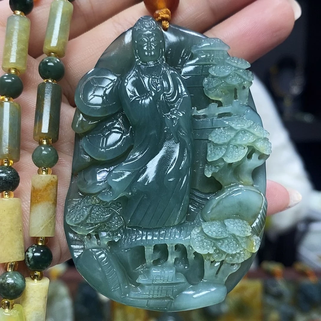 未镶嵌岫玉挂件吊坠项链