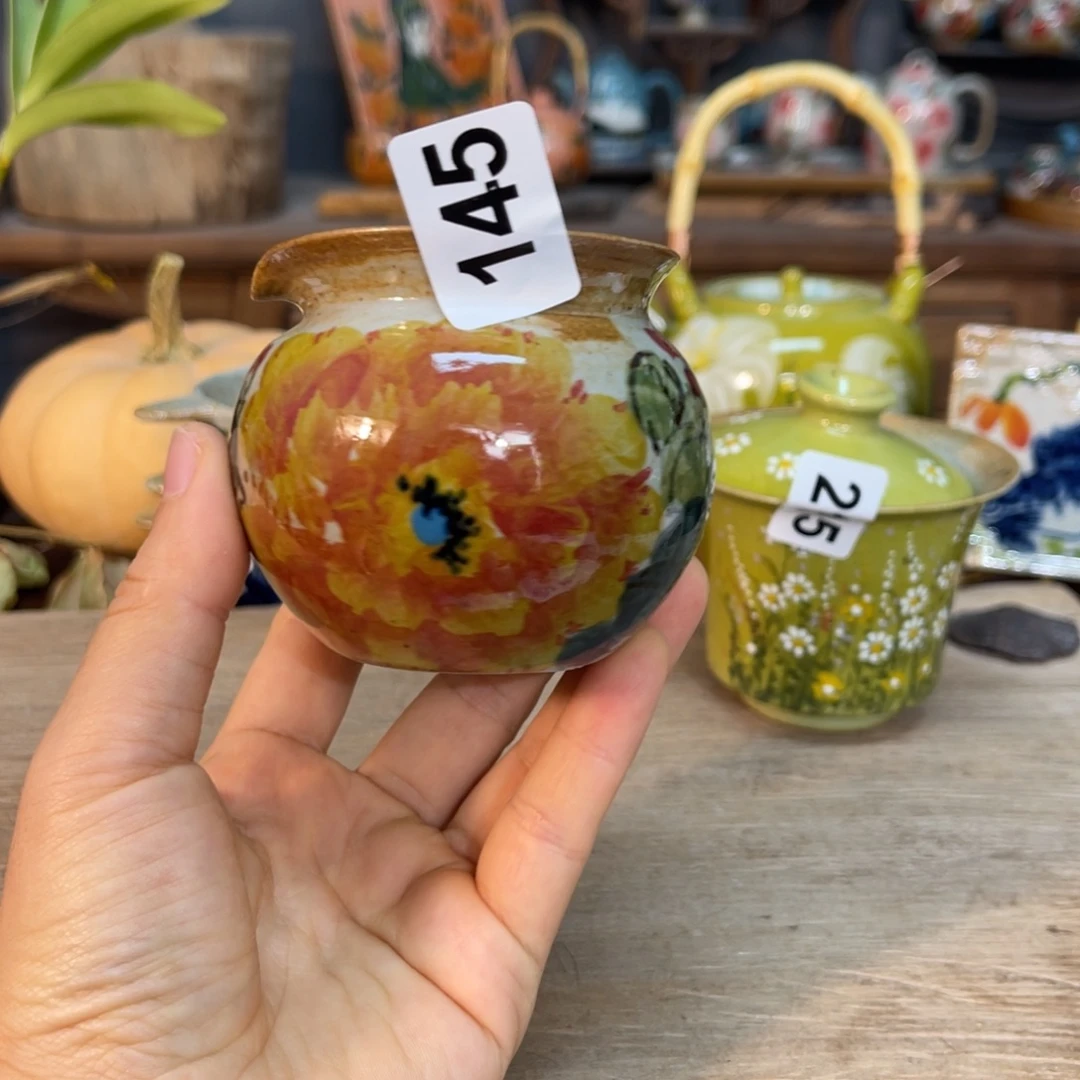 静***深壶素浅陶瓷手工手绘