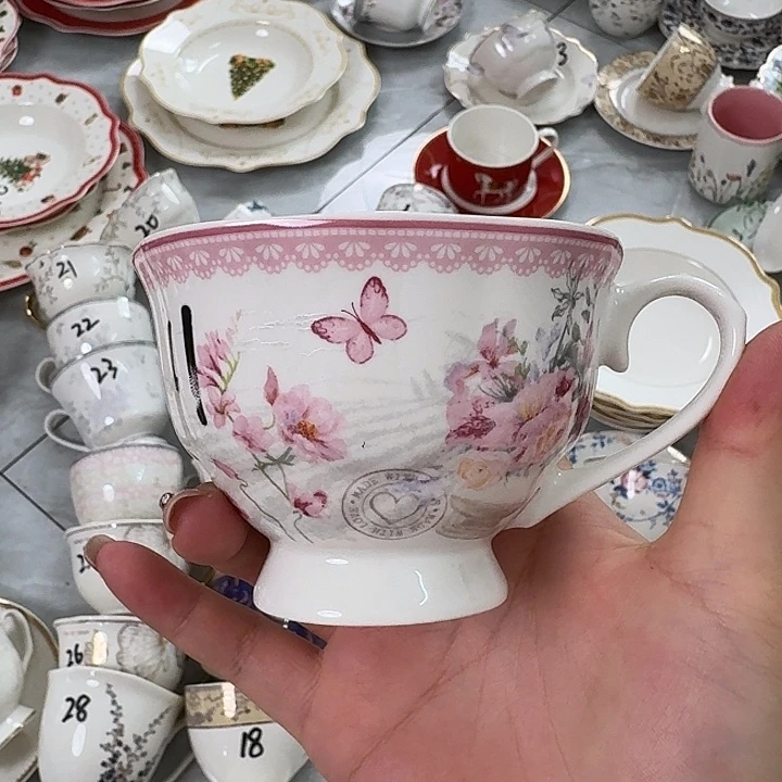 美****瓷粉色法式单杯10个