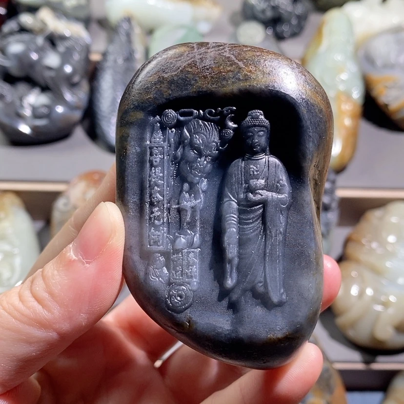 【闪购商品】和田玉未镶嵌把件不*及定制