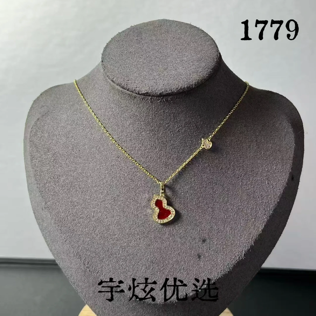 黄铜项链 精致饰品轻奢红色锁骨链时尚百搭项链1779