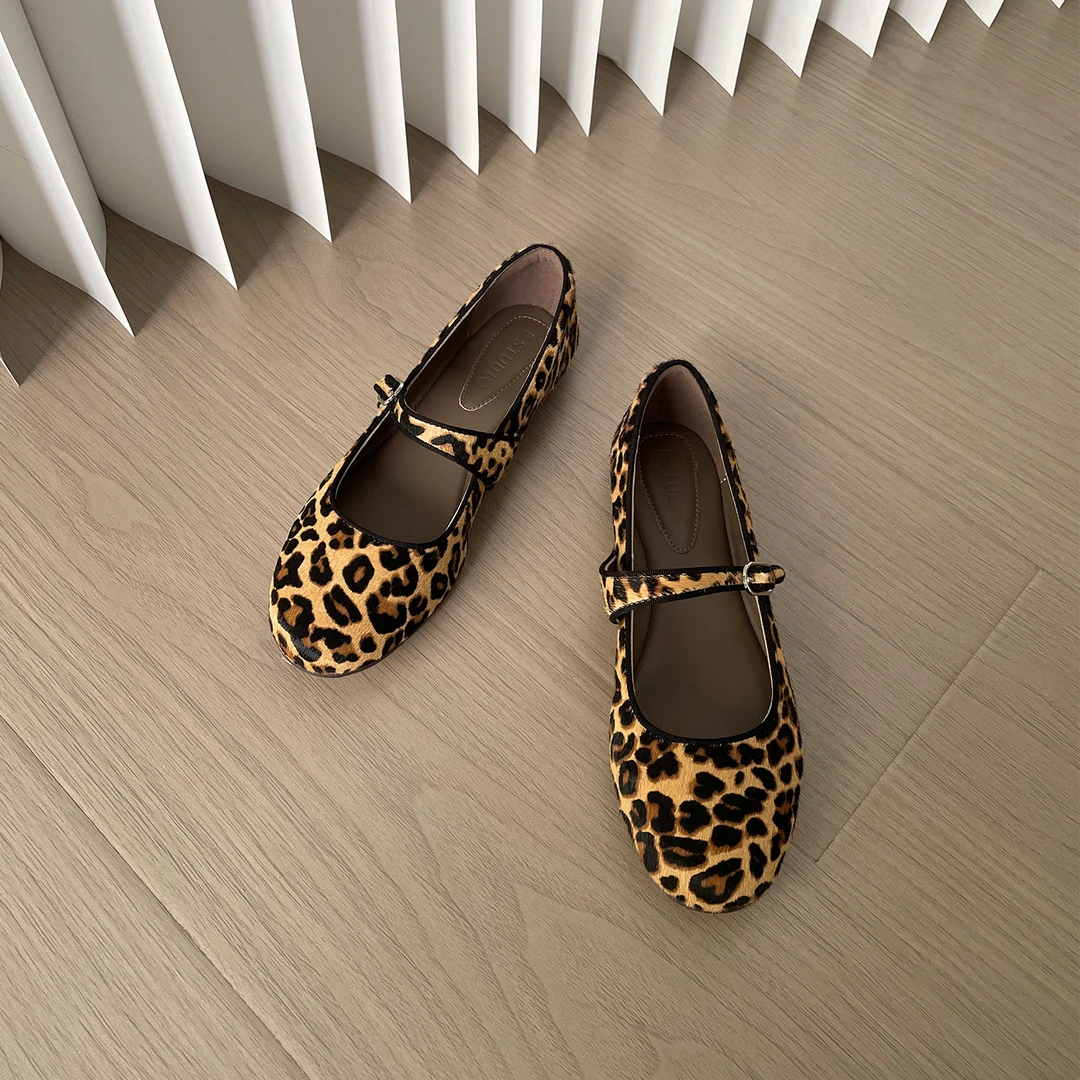 DM501X018马毛豹纹单鞋