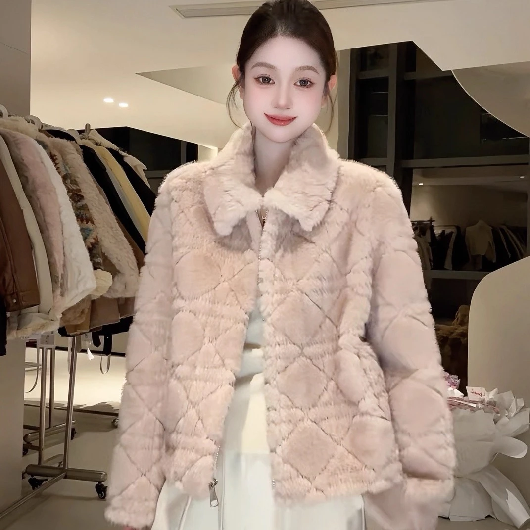 人造皮草 女千金风短外套千金风短款貂外套设计师保暖加厚女装