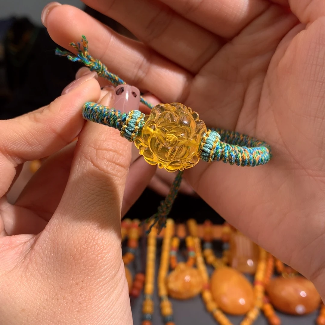 金珀手绳未镶嵌天然