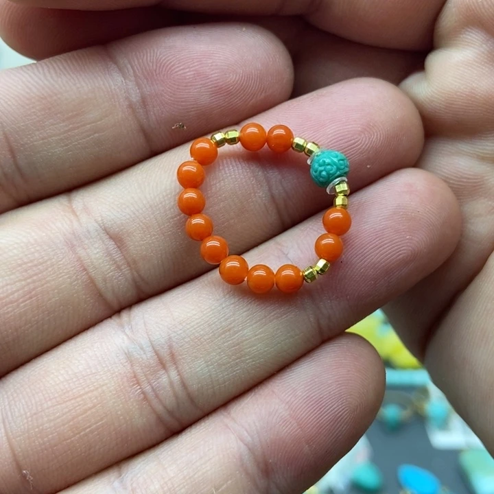 南红玛瑙项链银S925镀金镶嵌