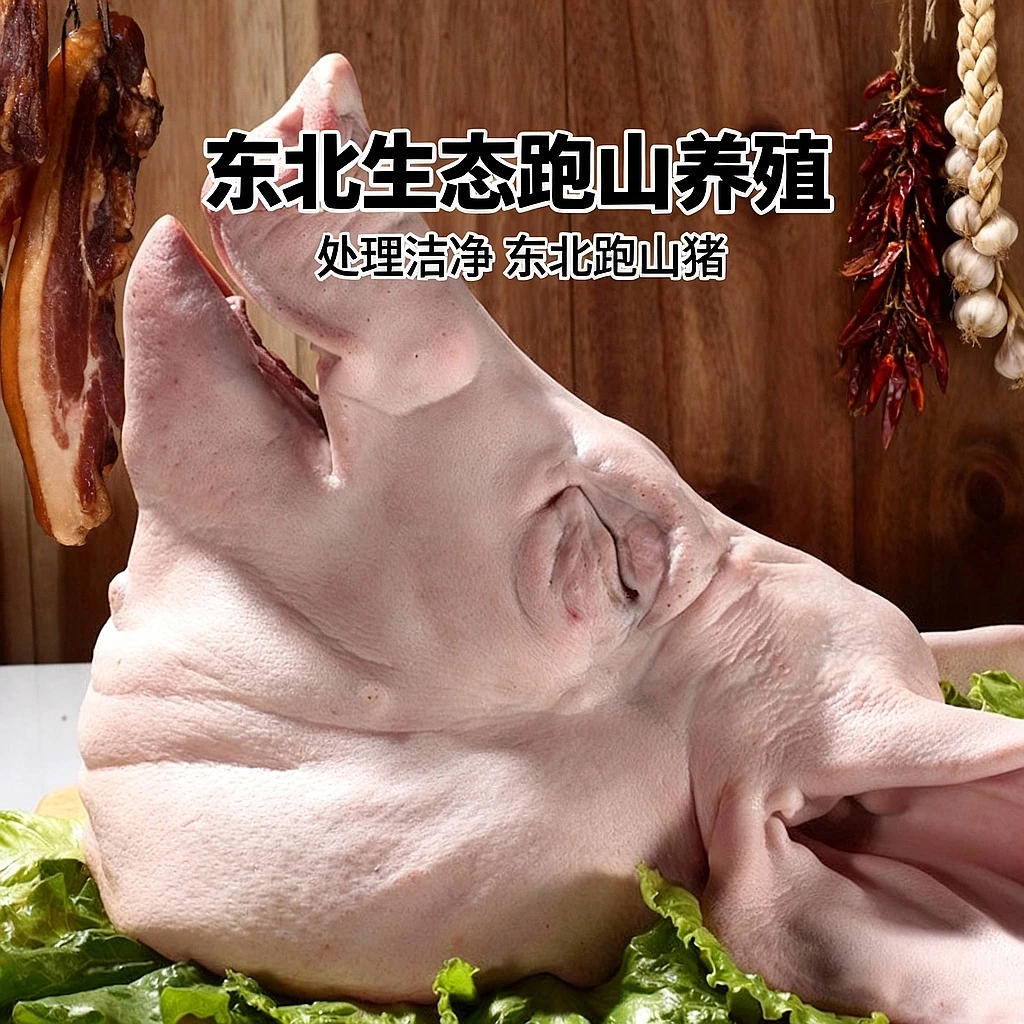 东北跑山猪-黑猪头（处理过的）