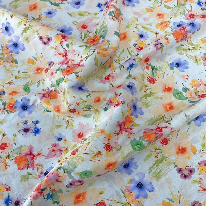 香云缎棉绸布料diy高密60支人造棉旗袍连衣裙睡衣夏凉布棉布面料