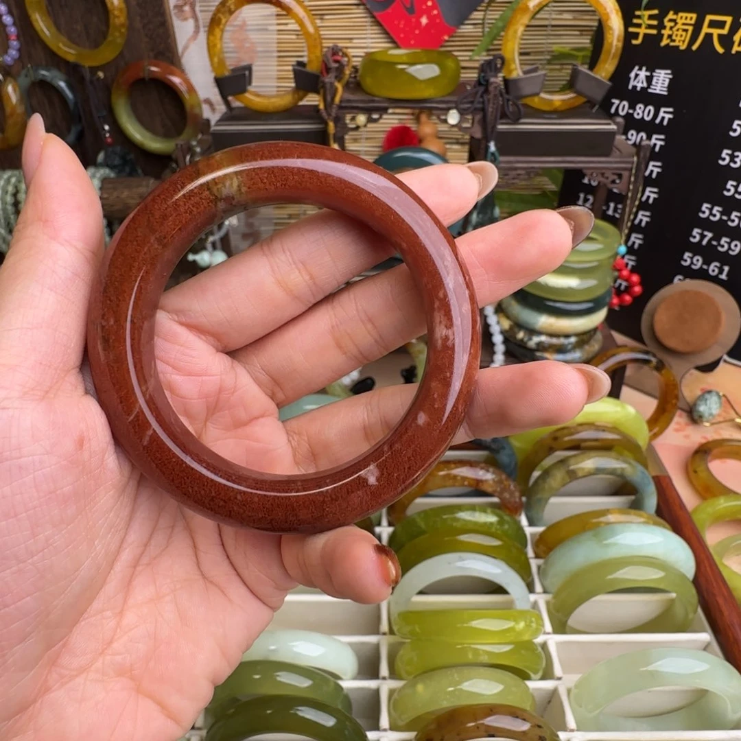 不***妹岫玉未镶嵌手镯默认微瑕无科技