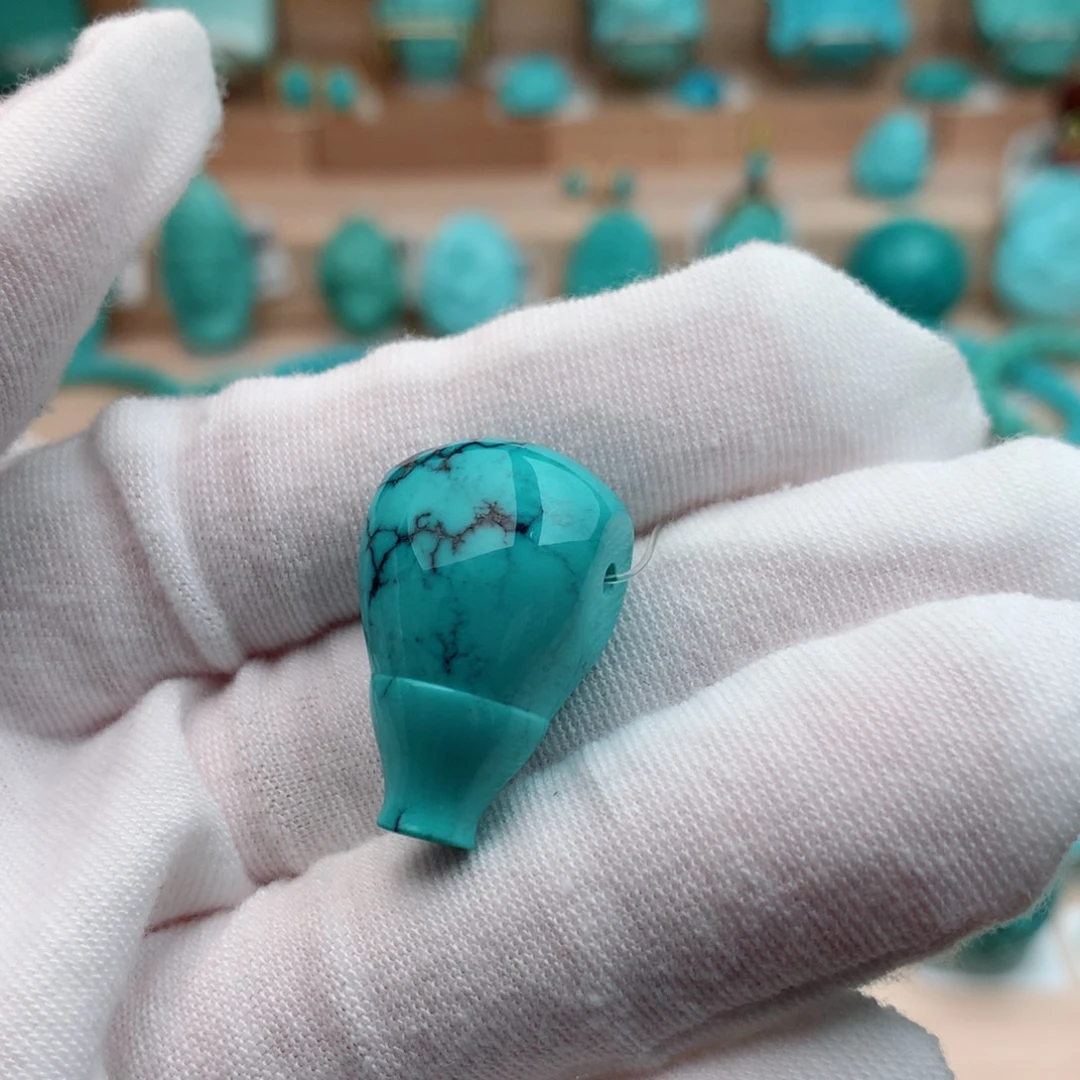 未镶嵌绿松石珠宝奇石15mm