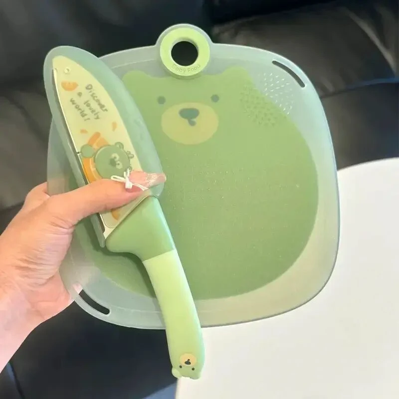 可爱小熊菜板防霉抗菌食品级可研磨高韧耐用不留痕卡通塑料小砧板