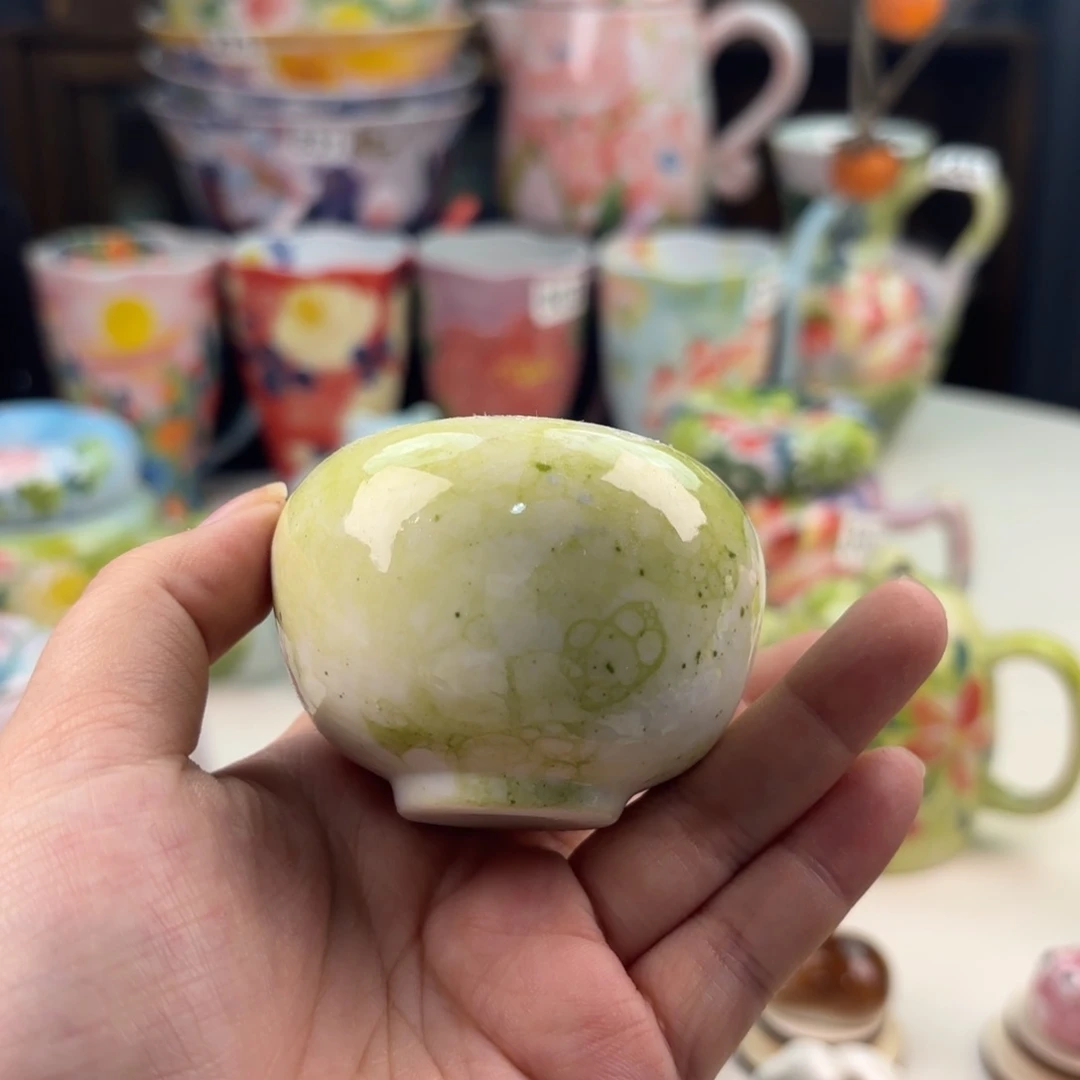 景德镇手绘高温釉下彩陶瓷茶具