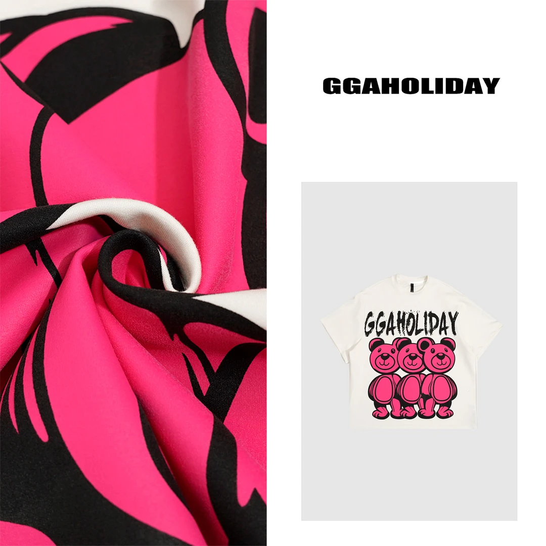 GGAHOLIDAY春夏新款时尚宽松印花百搭圆领休闲短袖T恤上衣-152086