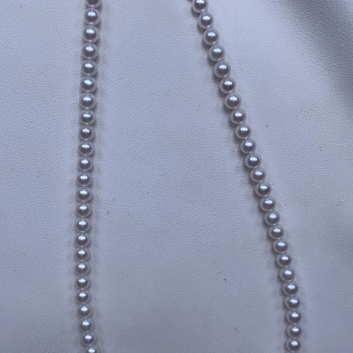 项链银S925镶嵌淡水珍珠5mm左右