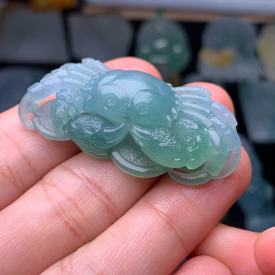 定制翡翠未镶嵌八方来财