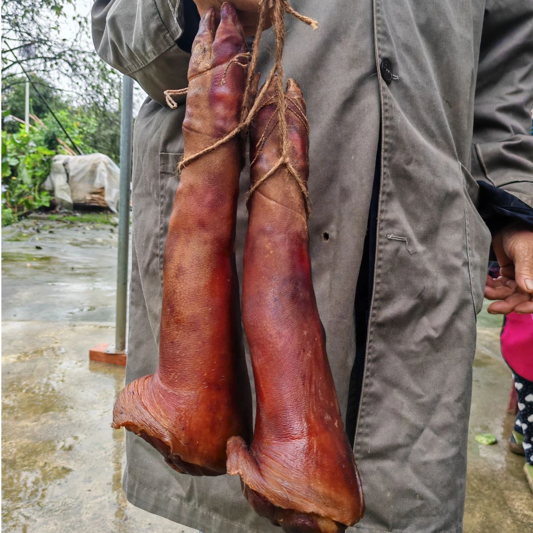 助农代卖)农村烟熏腊猪脚川渝特产3.8-JJ