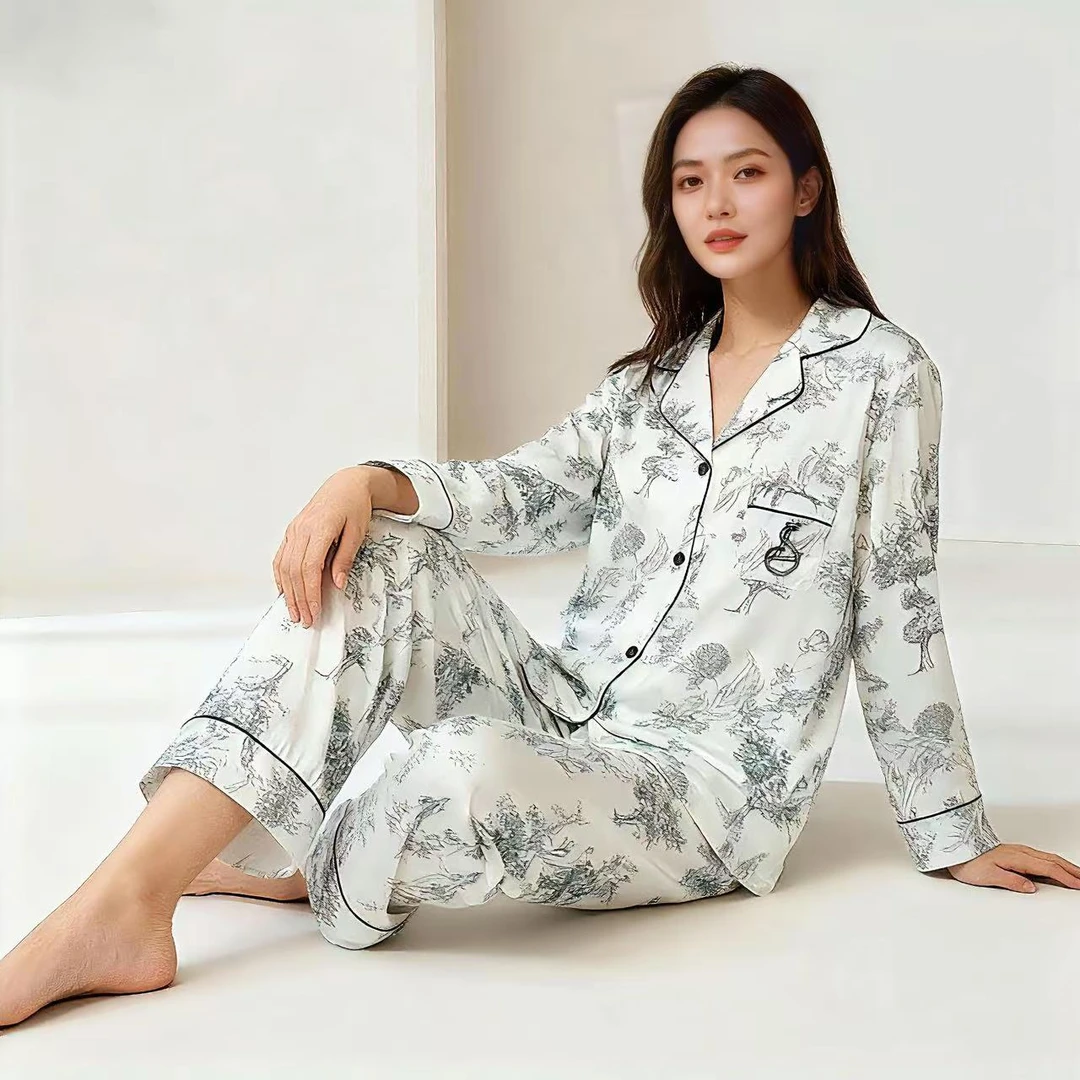 轻奢维密时尚秋季睡衣长袖长裤可外穿亲肤舒适棉家居服宽松大码