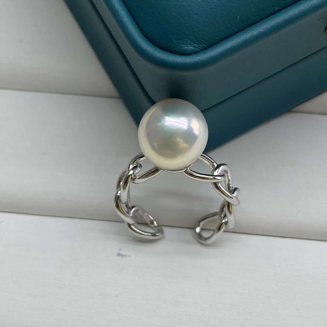 琪心淡水爱迪生珍珠戒指11-12