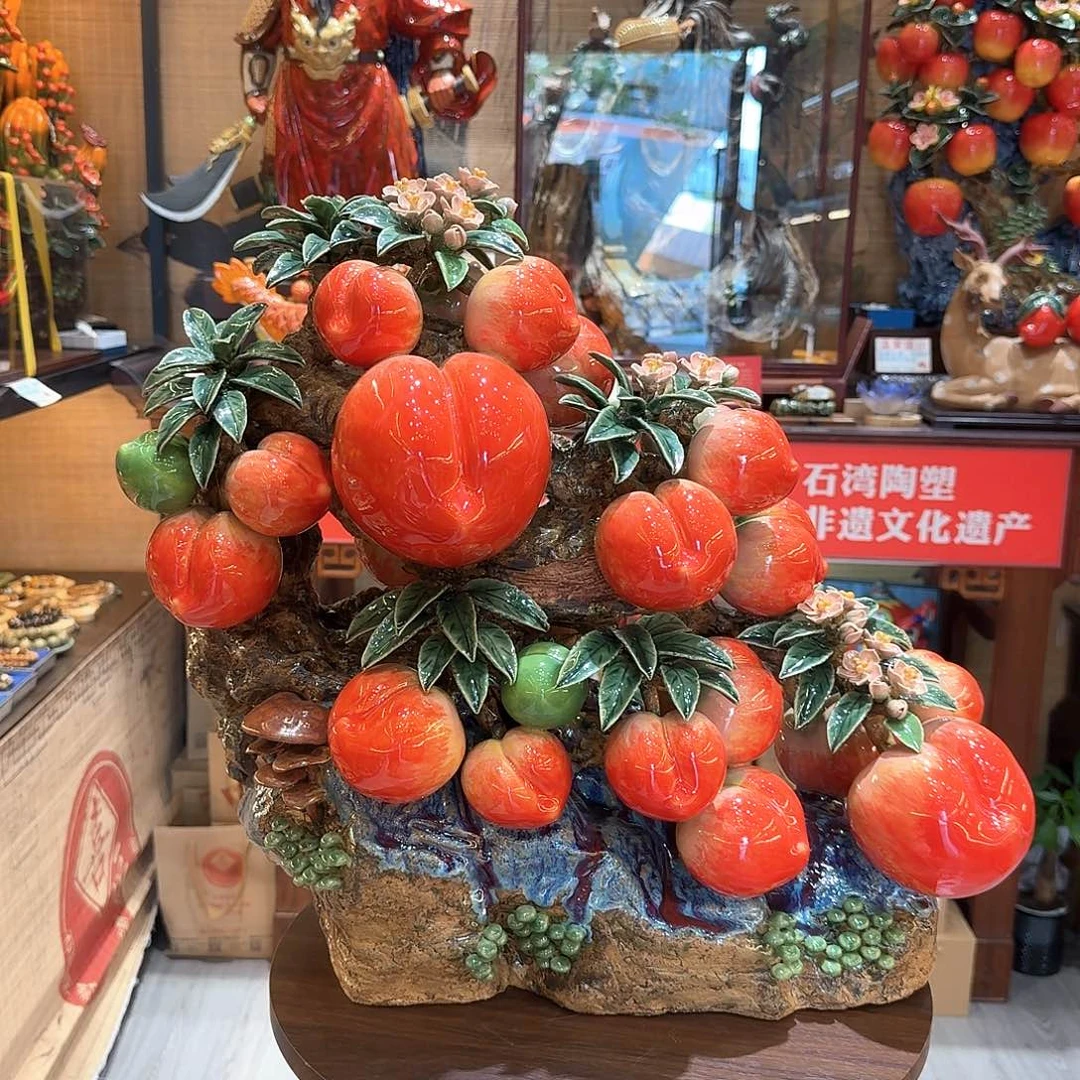 陶瓷55长寿桃精品