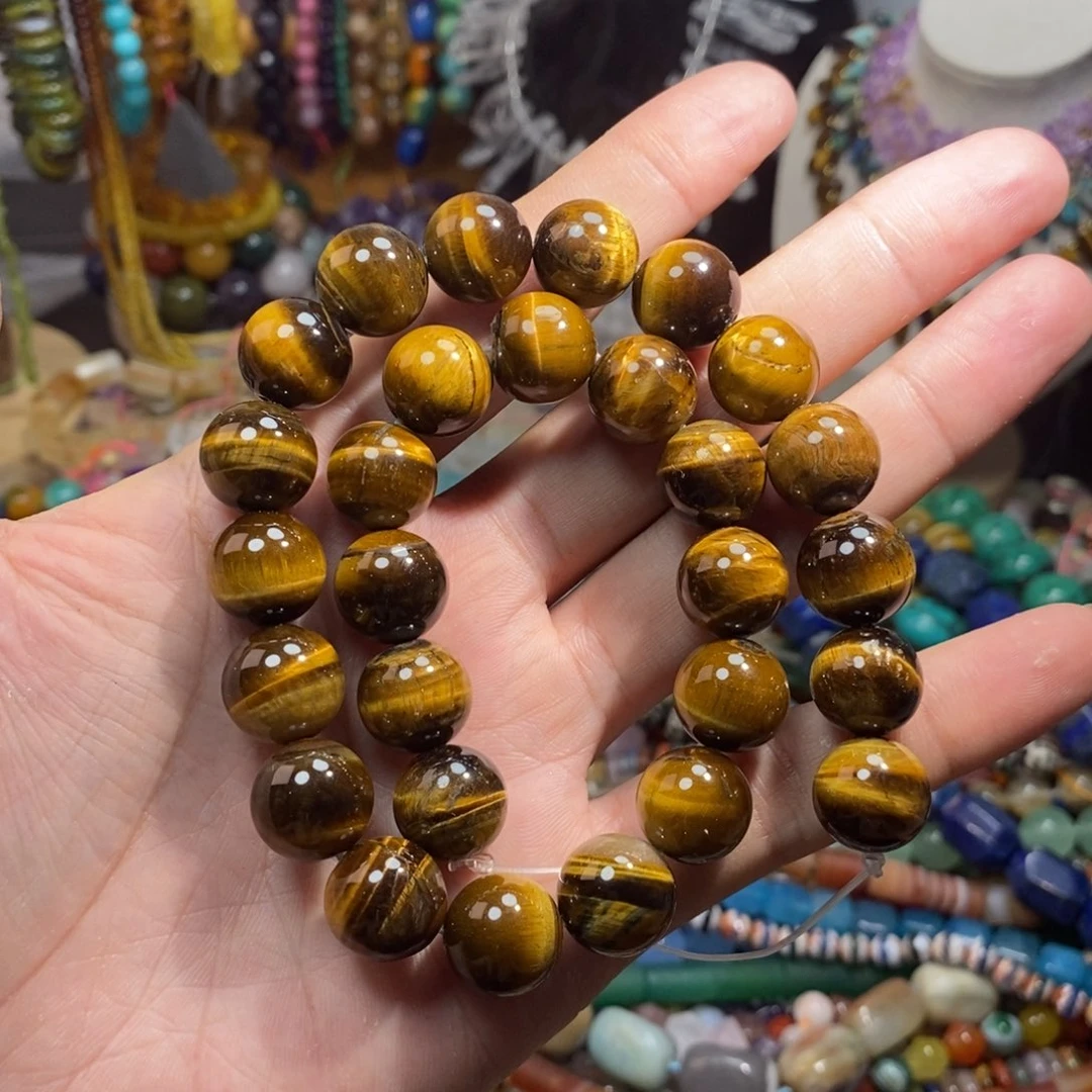 未镶嵌，黄虎眼14mm，石英质玉