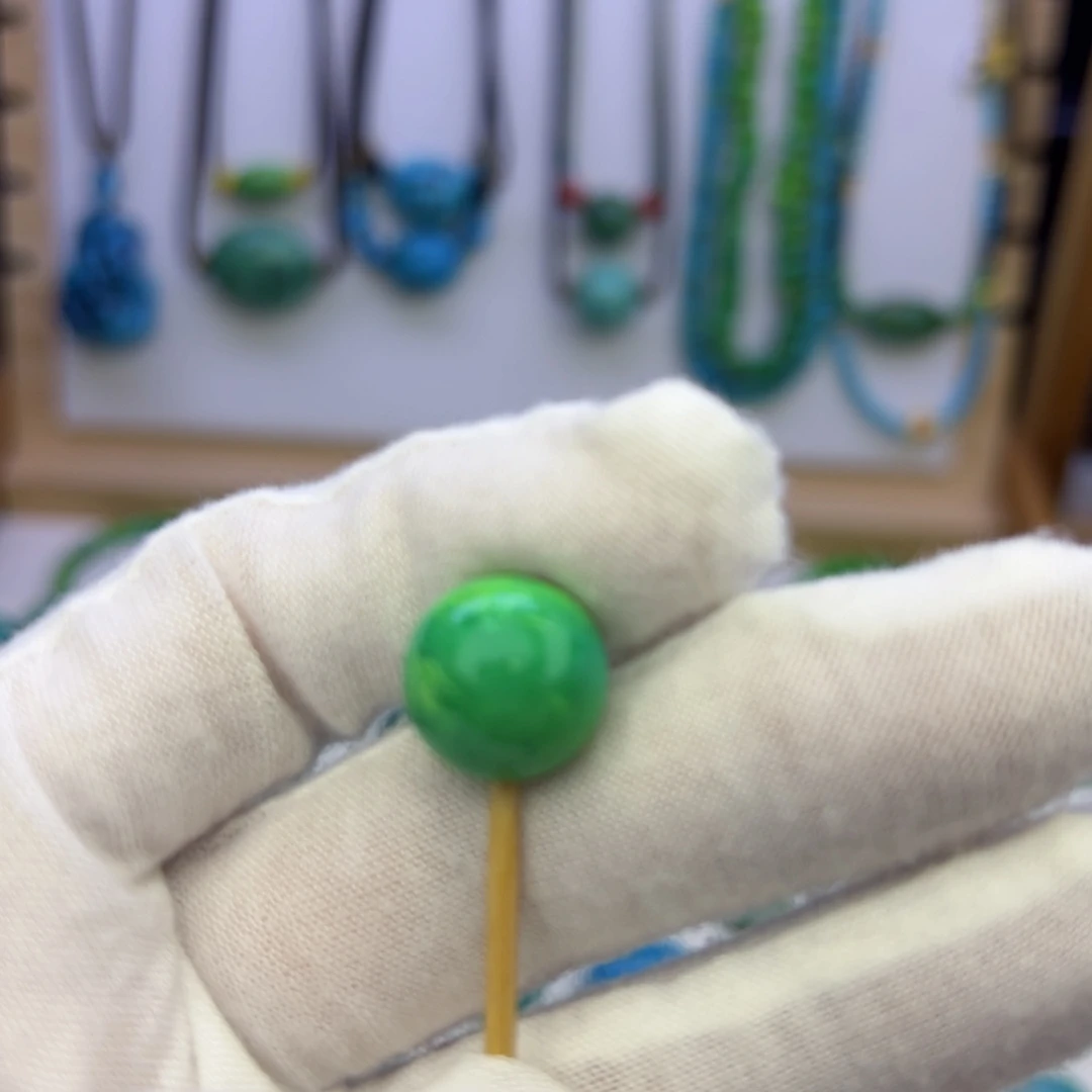 三醋酯纤维菜籽绿圆珠13.4mm兰