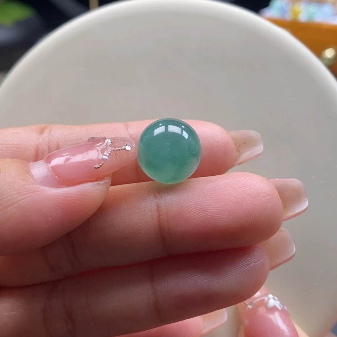 翡翠吊坠(不含链)未镶嵌翡翠冰蓝绿珠卡13.6