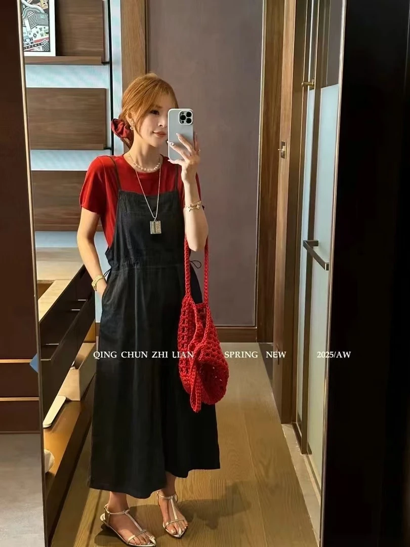 云丹萱2025春夏新款时尚气质连衣裙法式修身显瘦蕾