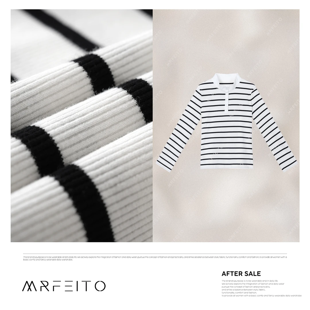 2025春季新款时尚百搭条纹休闲针织上衣H16SY02C30561