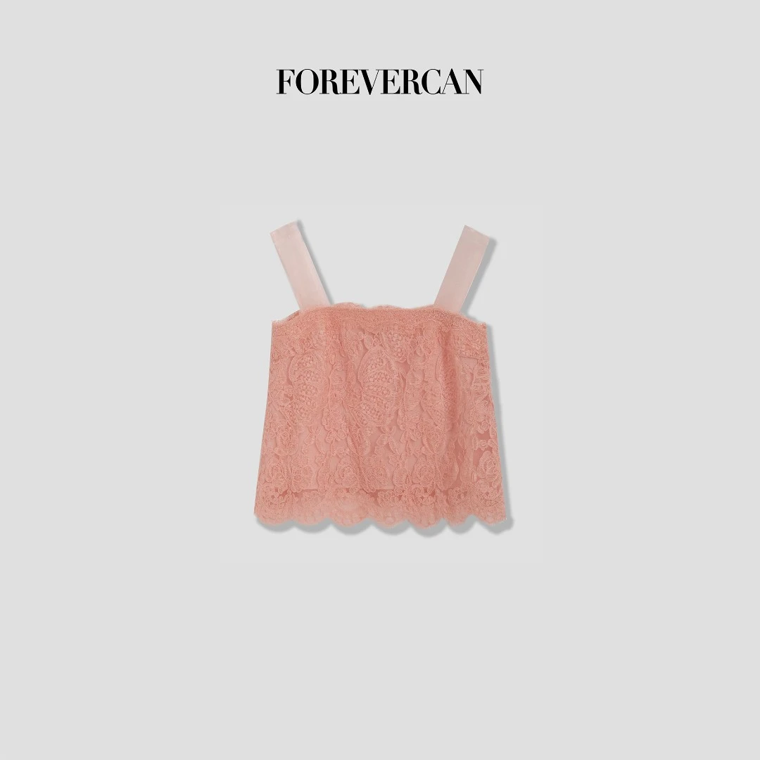 FOREVERCAN“花葵”定制蕾丝轻礼服吊带背心上衣 ST21807