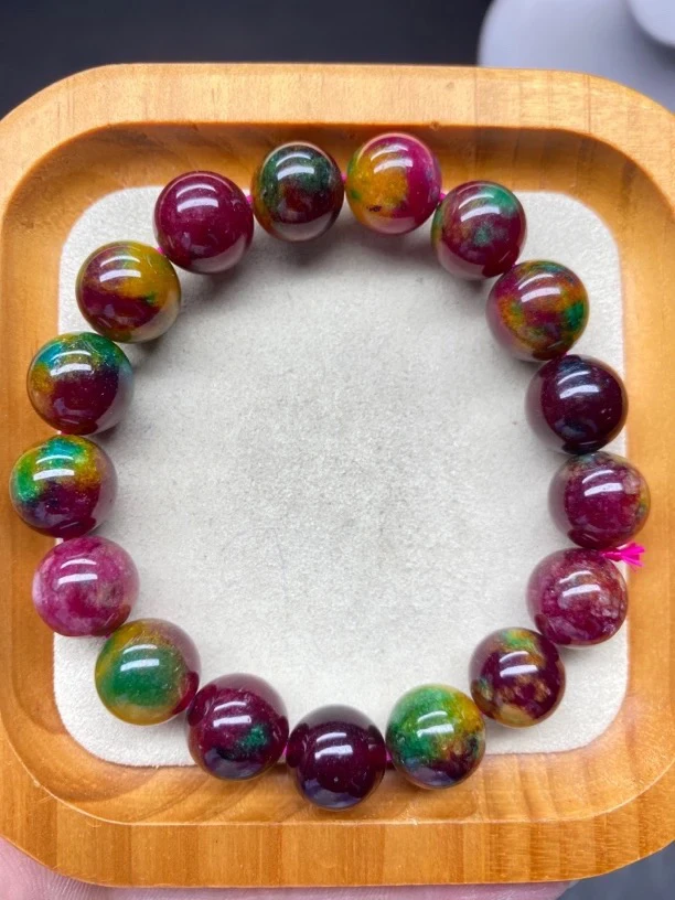 老矿血彩舒卡12m手串125