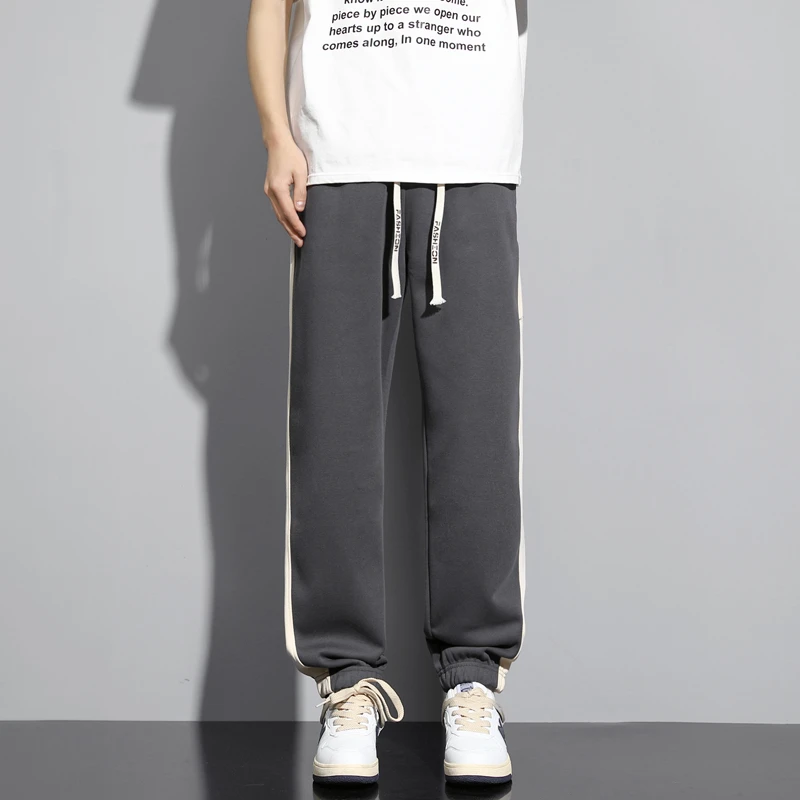 【佐菲古】2025春季新款宽松时尚潮流撞色束脚男卫裤休闲显瘦888领