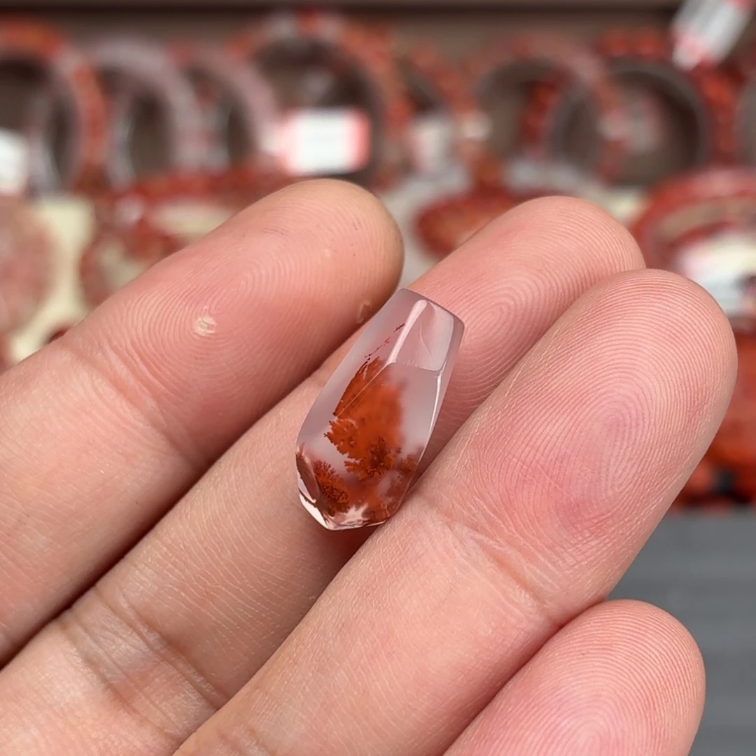 芸***橘南红玛瑙未镶嵌颈饰草花随行