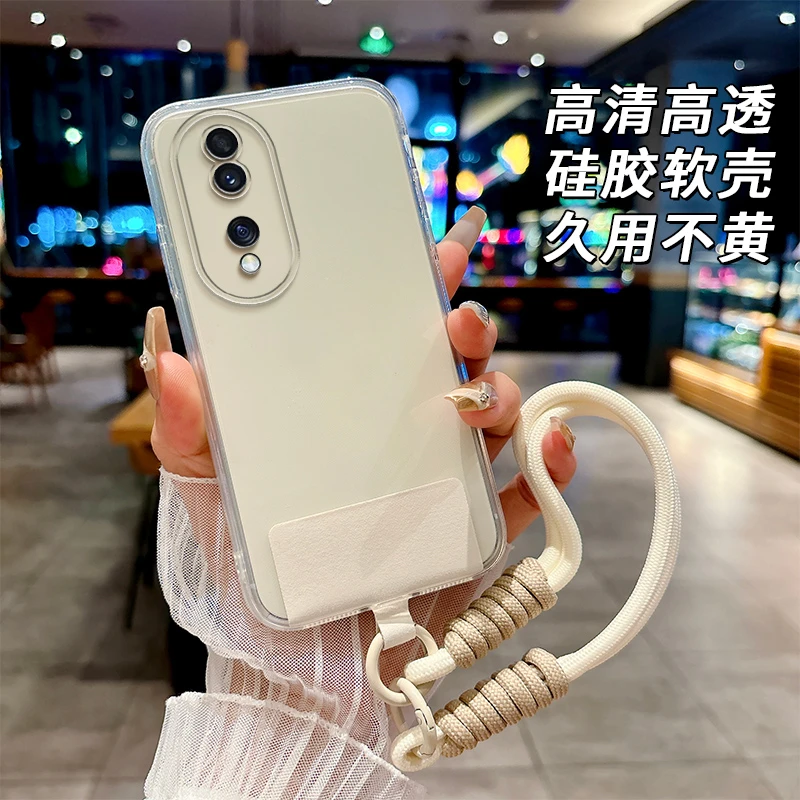 全透明软硅胶荣耀70手机壳FNE-AN00不发黄全包边简约大气防摔精孔