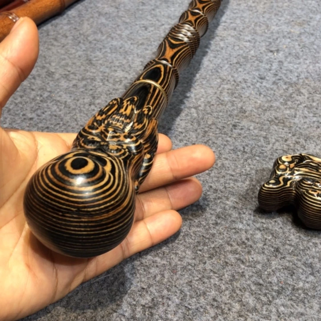 【闪购商品】木斑马木寿星手杖一根
