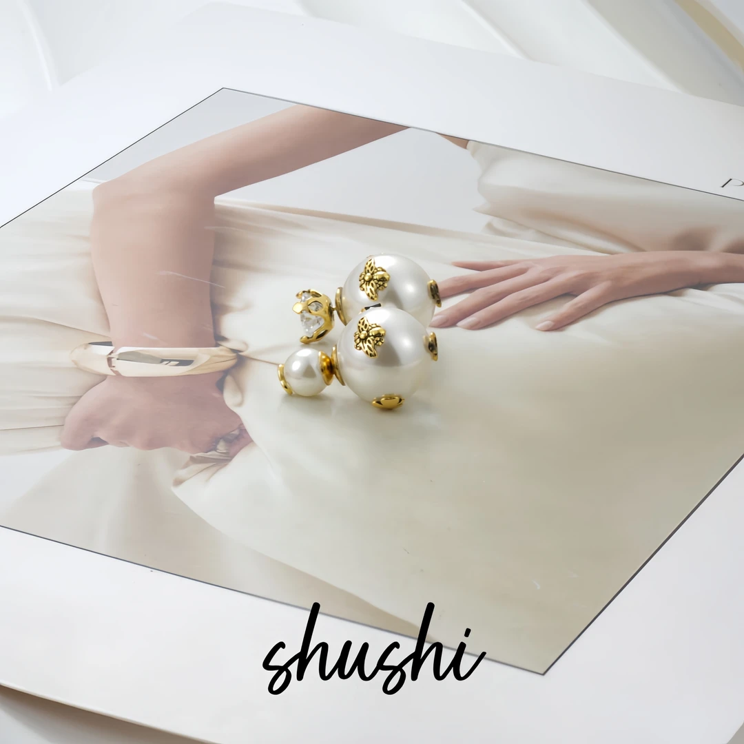 铜合金仿珍珠耳饰 耳环9074