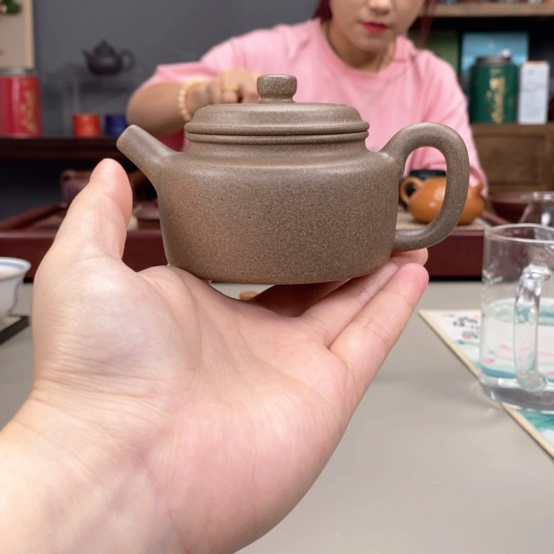 茶壶紫砂黄降坡半手高温德钟160cc