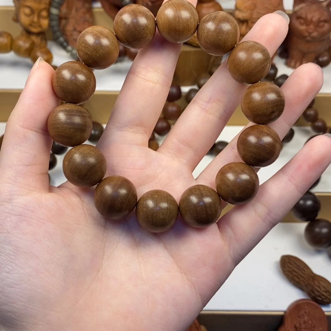 人***海檀香木手串/手链老山檀香1.6横纹奶香