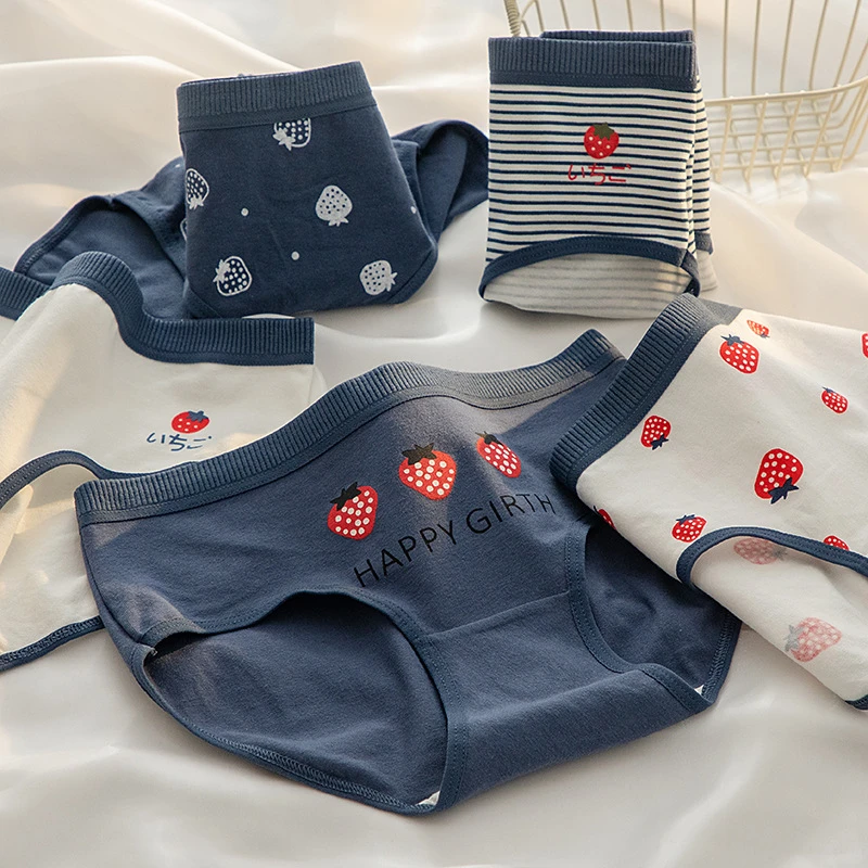 日系女童内裤纯棉裆中腰大码全棉少女学生小女孩子三角裤短裤