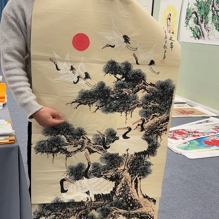 国画我们一起加油努力