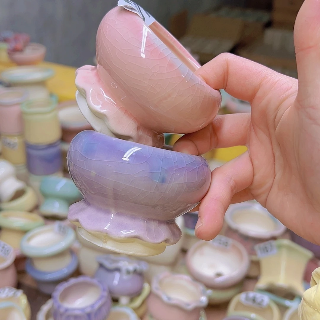 红陶陶瓷花盆当场满12包邮