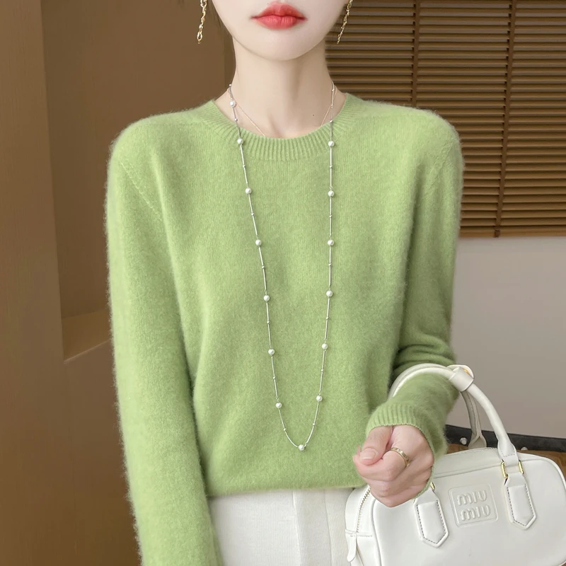 2秋冬羊毛衫打底衫宽松圆领宽松针织开衫绒衫针织njr418