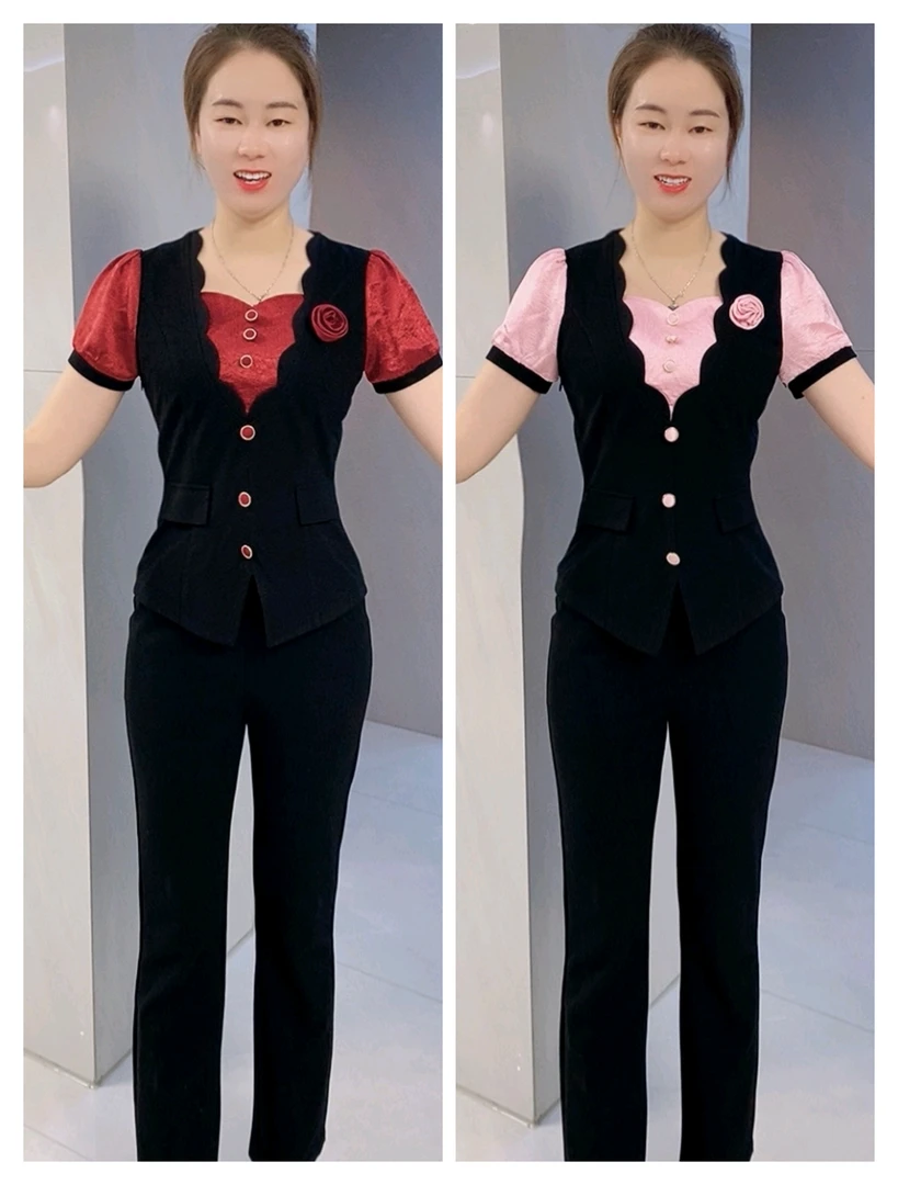 【十姐妹推荐】2025新款时尚轻奢气质高雅修身显瘦长裤套装春夏