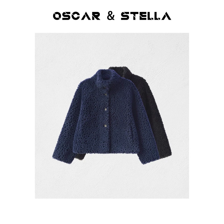 OSCAR&STELLA【今熹】立领短款秋冬女羊毛外套91 1203
