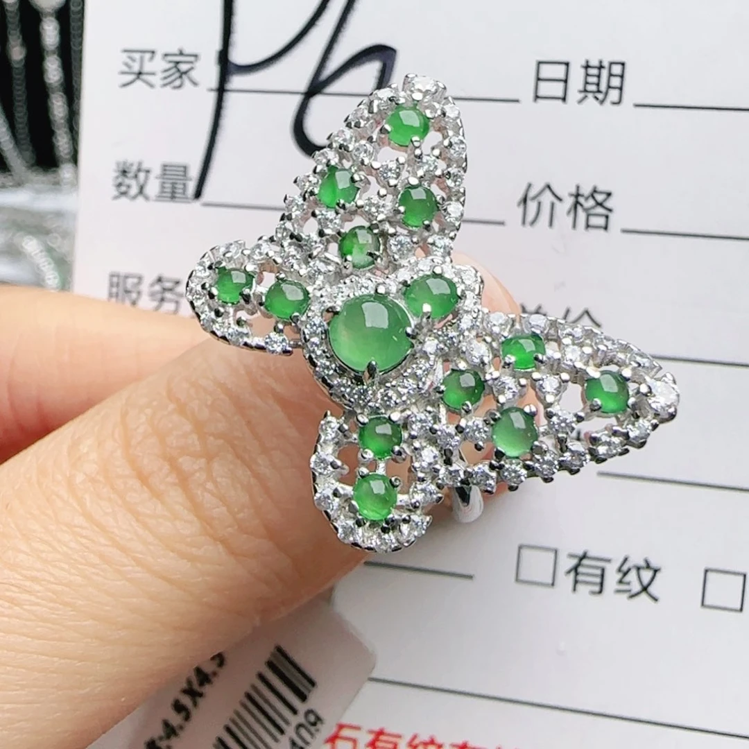 银S925镶嵌手链翡翠