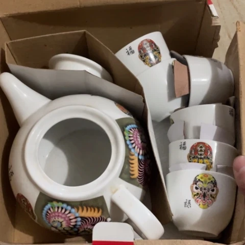 碟景德镇红叶陶瓷壶➕6个