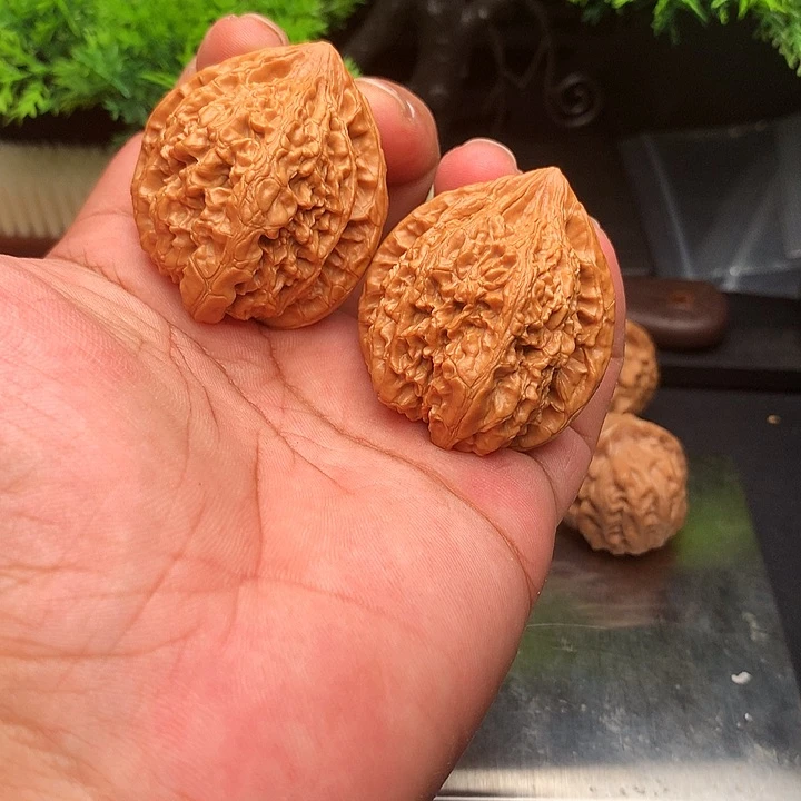 吊坠文玩核桃40牡丹纹