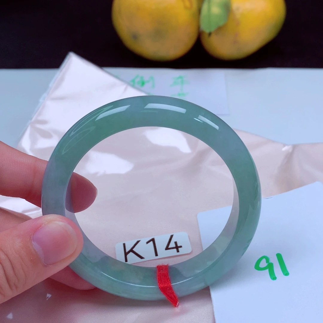 未镶嵌手镯翡翠缅甸天然A货翡翠手镯55.8