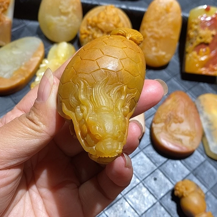 石英质玉（黄龙玉）未镶嵌颈饰