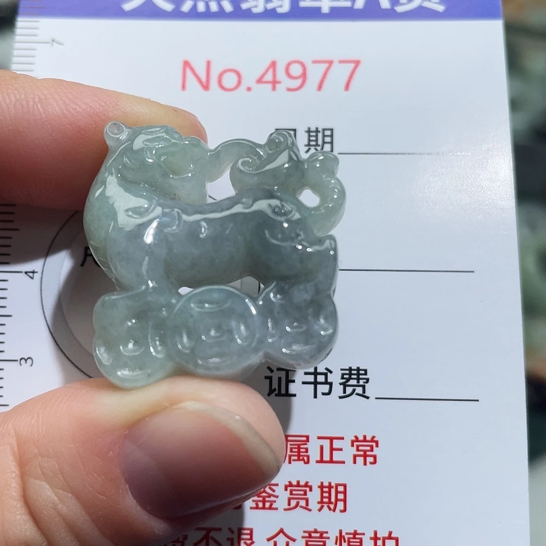 翡翠未镶嵌挂件4977